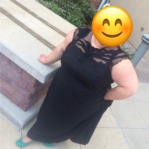 Black Dressy Maxi with Lace Top